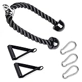 TríCeps Empuje Tire Hacia Abajo Cuerda Cuerda, Cable De La Cuerda De TríCeps Para Multi Gym &...