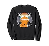 Gato Deadlift Powerlifting Kitty Levantamiento de Pesas Gato Sudadera