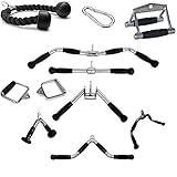 LHXFAN Accesorios para tracción máquinas de Cable de Gimnasio,Triceps Cuerda,Mango de Remo...