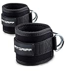 Fitgriff® Tobillera para Polea (Acolchado)- 2 Piezas Correas Tobillos Gym Cable Maquinas, Gimnasio,...