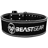 Beast Gear Cinturón Halterofilia – Cinturón Lumbar Powerlifting con Doble Hebilla – Cinturón...