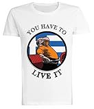 Kyriakos Grizzly You Have To Live It Greece Powerlifting Motivation Camiseta Blanca Mujer Camiseta...