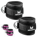 MERCURYAL Pack 2 Tobilleras Poleas Gym - Tobillera Deportiva Gym para Cable De Maquinas Fitness....